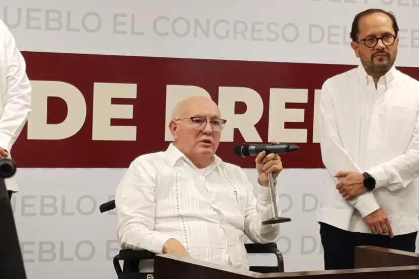 David Rogelio Colmenares Páramo, auditori superior de la Federación en su visita al Congreso de Tamaulipas. Foto: Victoria Jiménez