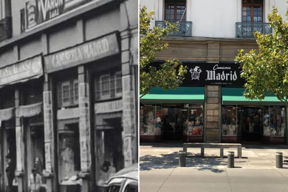 Camisería Madrid, antes y después. Foto: @facebookCMadrid1922 | Canva