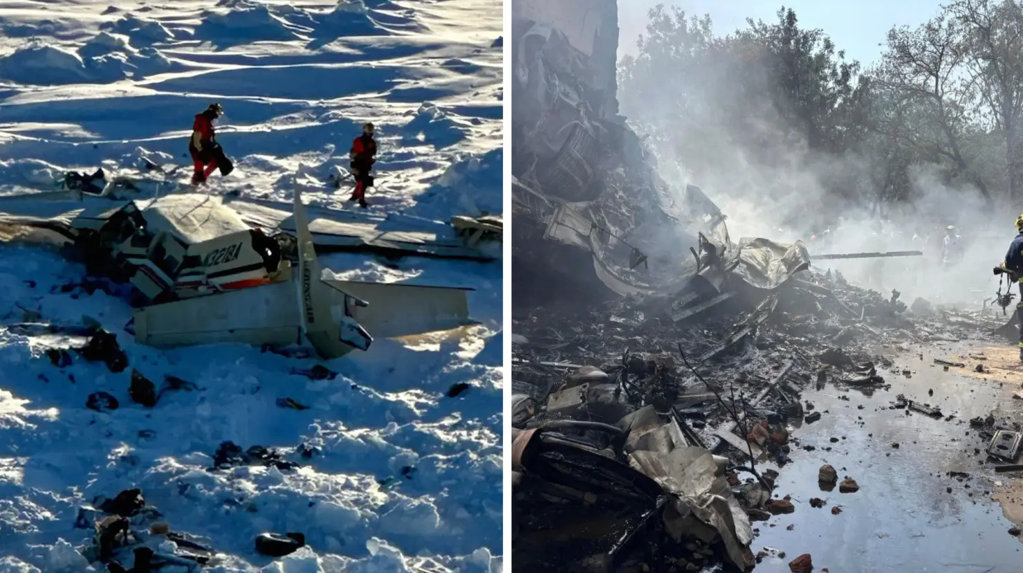 ¿Cuántos accidentes aéreos ha habido en la primera mitad de 2025? Foto: U.S. Coast Guard/AP