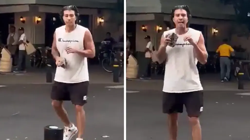 VIDEO| Extranjero amenaza con una piedra a vecinos de la Condesa por no dejarlo hacer ejercicio