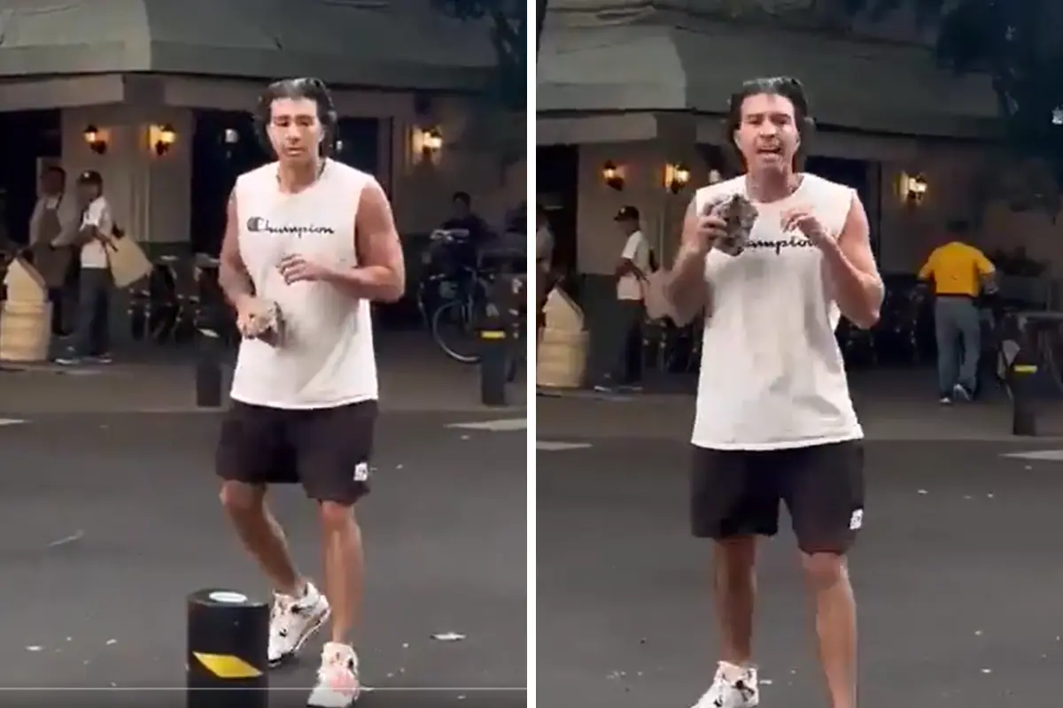 Extranjero agrede a mexicanos en la Condesa, Foto: Captura de pantalla.
