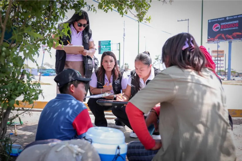 Sistema DIF Tamaulipas y DIF municipales periódicamente realizan visitas a cruceros para prevenir abusos relacionados con el trabajo infantil. Foto: Daniel Espinoza