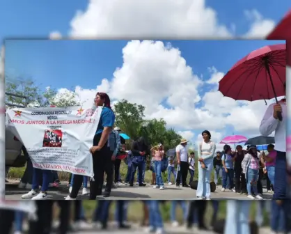 Maestros y estudiantes del Tecnológico Superior de Motul bloquean la carretera Mérida-Tizimín