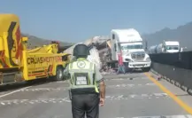 Tráiler choca en la autopista Monterrey - Saltillo ¿Hay cierres viales?