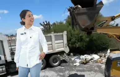 Elva Deyanira retira 35 toneladas de basura en tiradero de Zuazua