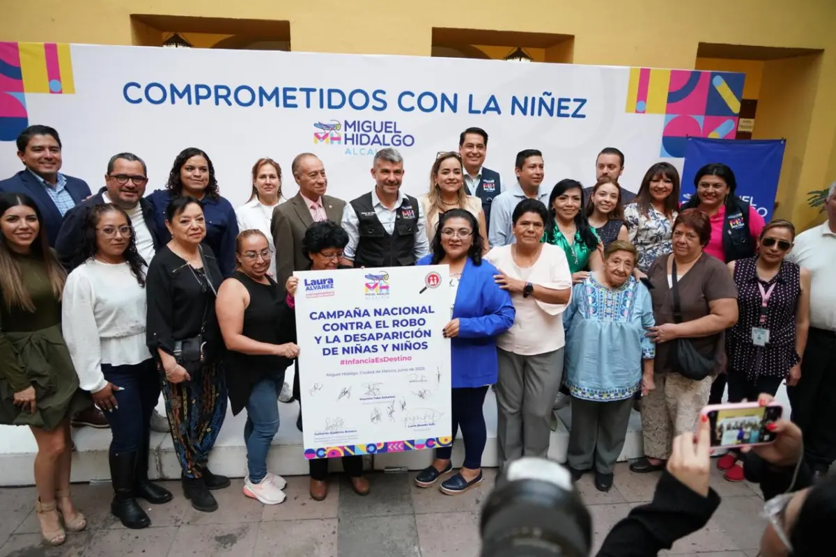 Campaña contra robo de niños en Miguel Hidalgo, Foto: Gobierno de México.