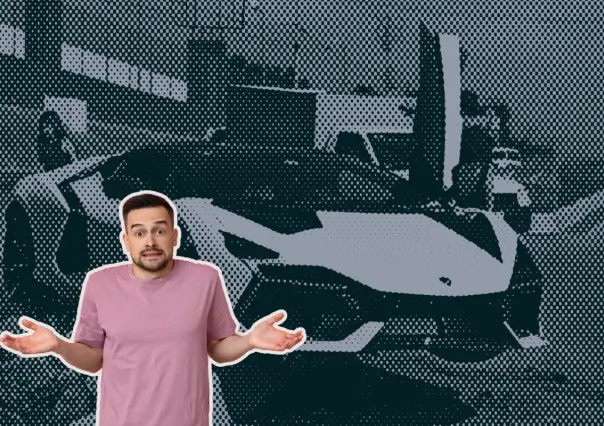 ¡Choque millonario! Lujoso Lamborghini termina sobre camellón central en Allende