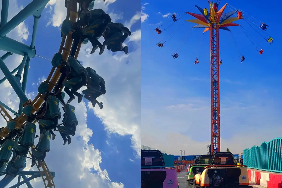 Atracciones del parque de diversiones Kataplum en el tercer piso del centro comercial Parque Las Antenas Foto: Facebook: Kataplum oficial | Canva