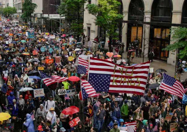 Marchan en EE.UU. durante el "No Kings Day" contra Donald Trump