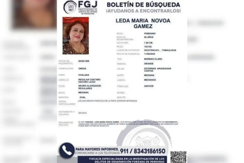 Ficha de búsqueda de la maestra Leda María Novoa Gámez