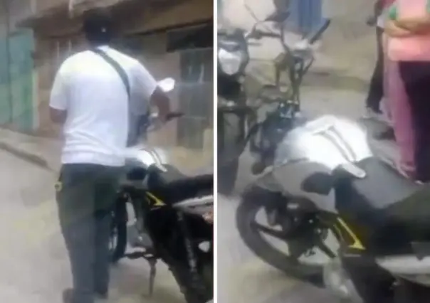 Lo acusan con sus papás: mujer enfrenta a ladrón y recupera su moto en Edomex