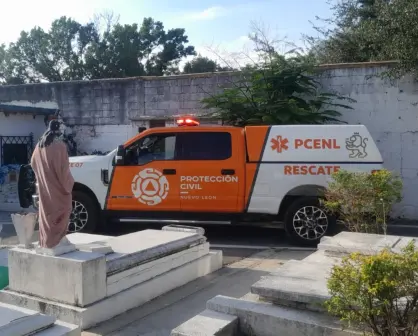 Atienden reporte por caída de persona en panteón de la zona sur de Monterrey