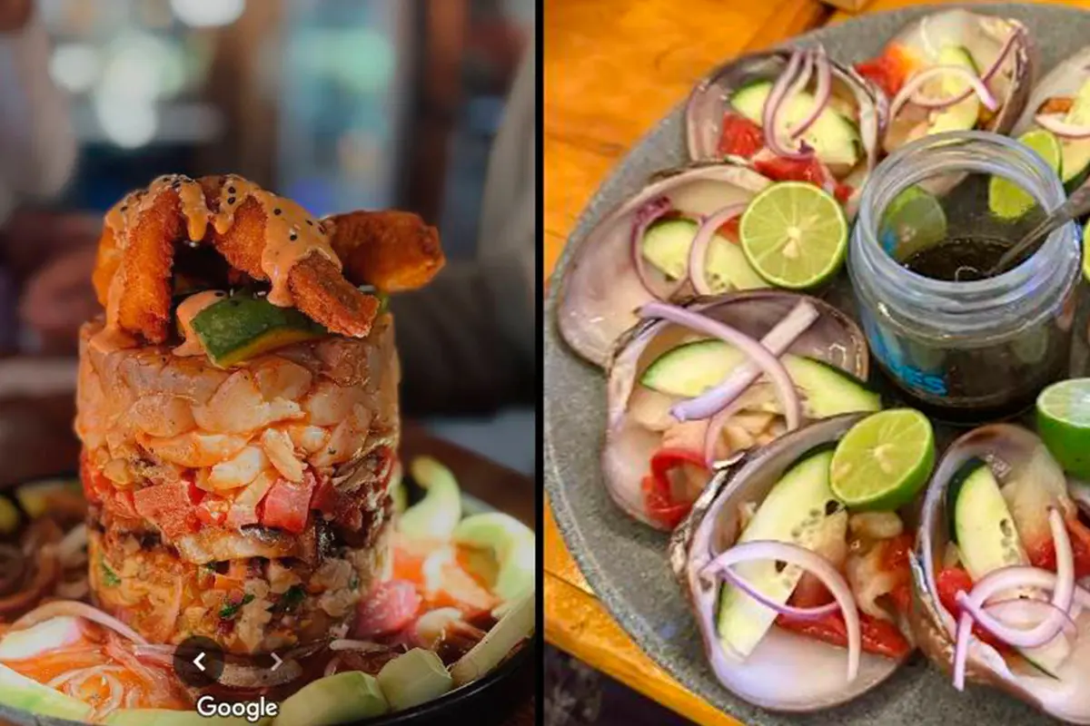 ¿Una torre de ceviche en Los Plebes o unas almejas en El Paceño? Fotos: Google Maps.