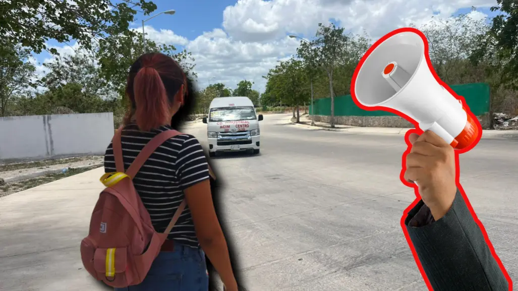 Vecinos del fraccionamiento Gran Calzada de Umán exigen mejor transporte público