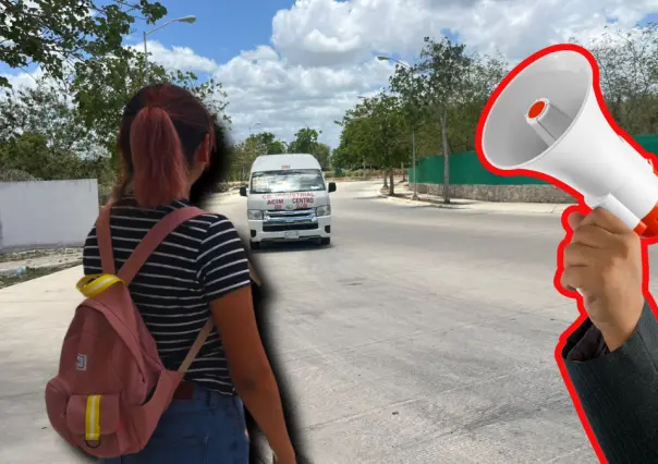 Vecinos del fraccionamiento Gran Calzada de Umán exigen mejor transporte público 