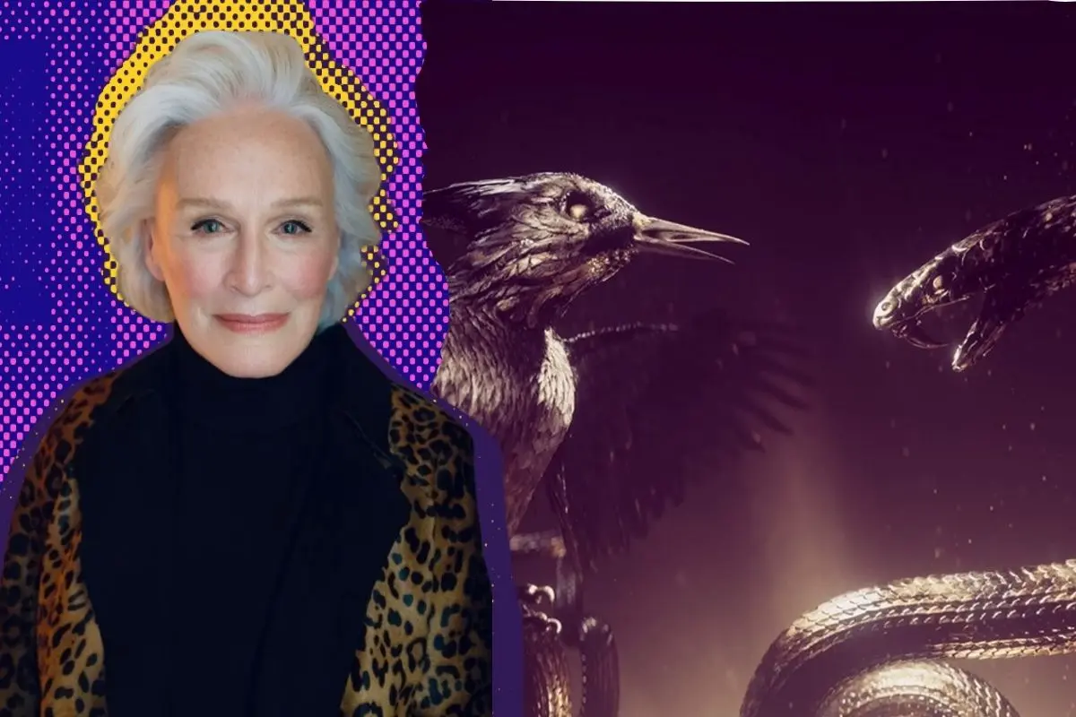 Glenn Close interpretará a la coordinadora de imagen de Haymitch Abernathy en Amanecer en la Cosecha. FOTO: CANVA/IG: @thehungergames, @glennclose