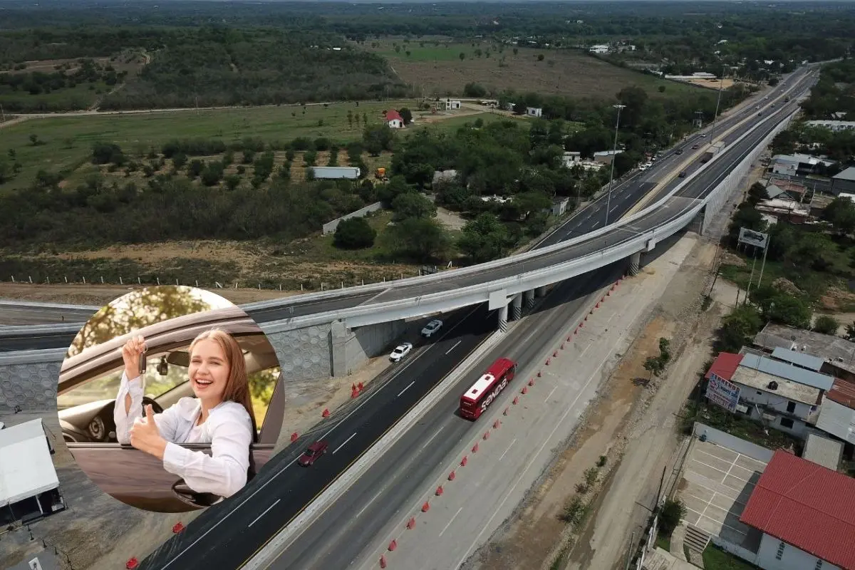 La nueva vía del Nuevo Periférico reduce hasta 50 minutos el viaje hacia destinos turísticos y fortalece el turismo regional. Foto: Gobierno de Nuevo León / CANVA