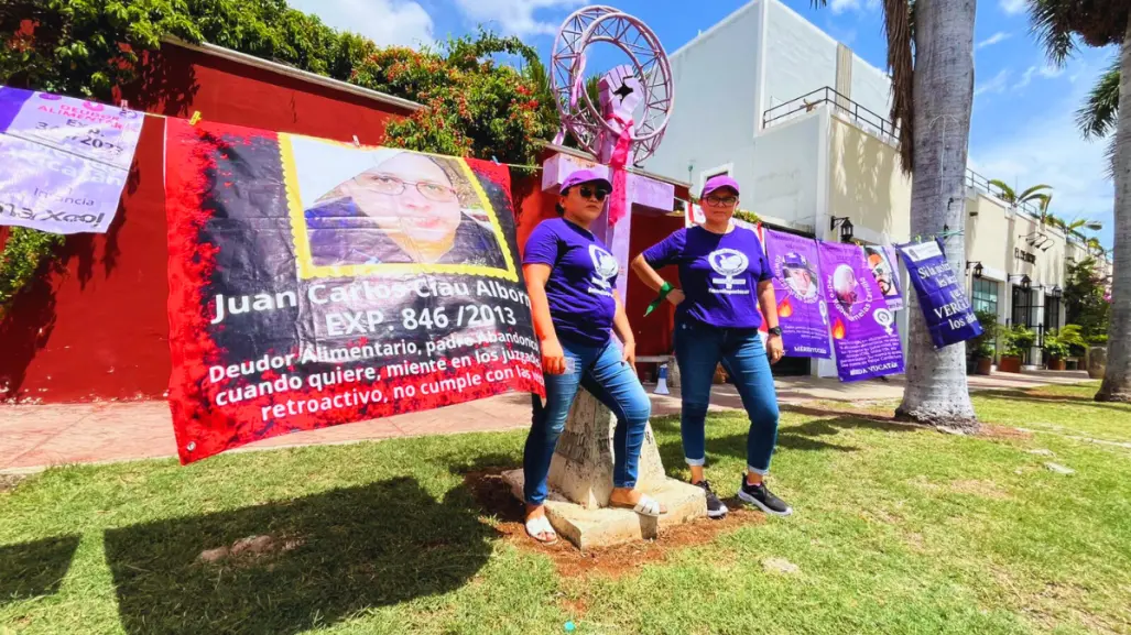 Día del Padre: mujeres exhiben a deudores alimentarios en Mérida