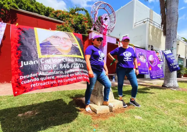 Día del Padre: mujeres exhiben a deudores alimentarios en Mérida