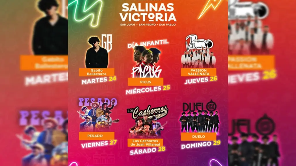 Este es el line up completo para la Feria del Norte 2025 de Salinas Victoria