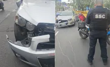 Motociclista de CDMX resulta lesionado tras accidente en Circuito Interior e Insurgentes