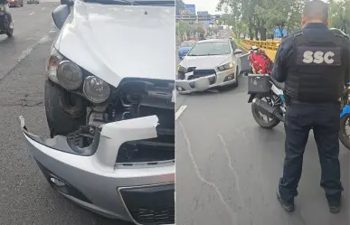 Motociclista de CDMX resulta lesionado tras accidente en Circuito Interior e Insurgentes