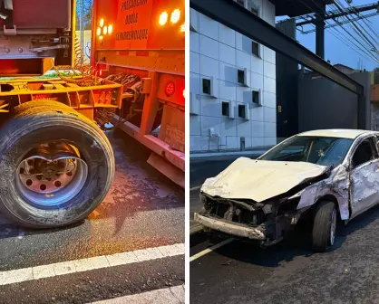 Tráiler de doble remolque provoca choque múltiple en Avenida Constituyentes de CDMX