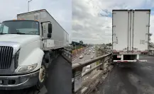 CDMX: Tráiler se queda atorado en puente vehicular en Gustavo A. Madero
