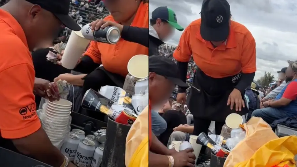VIDEO | Captan presunto fraude con cervezas en el Nascar Cup Series CDMX: usaban agua sucia