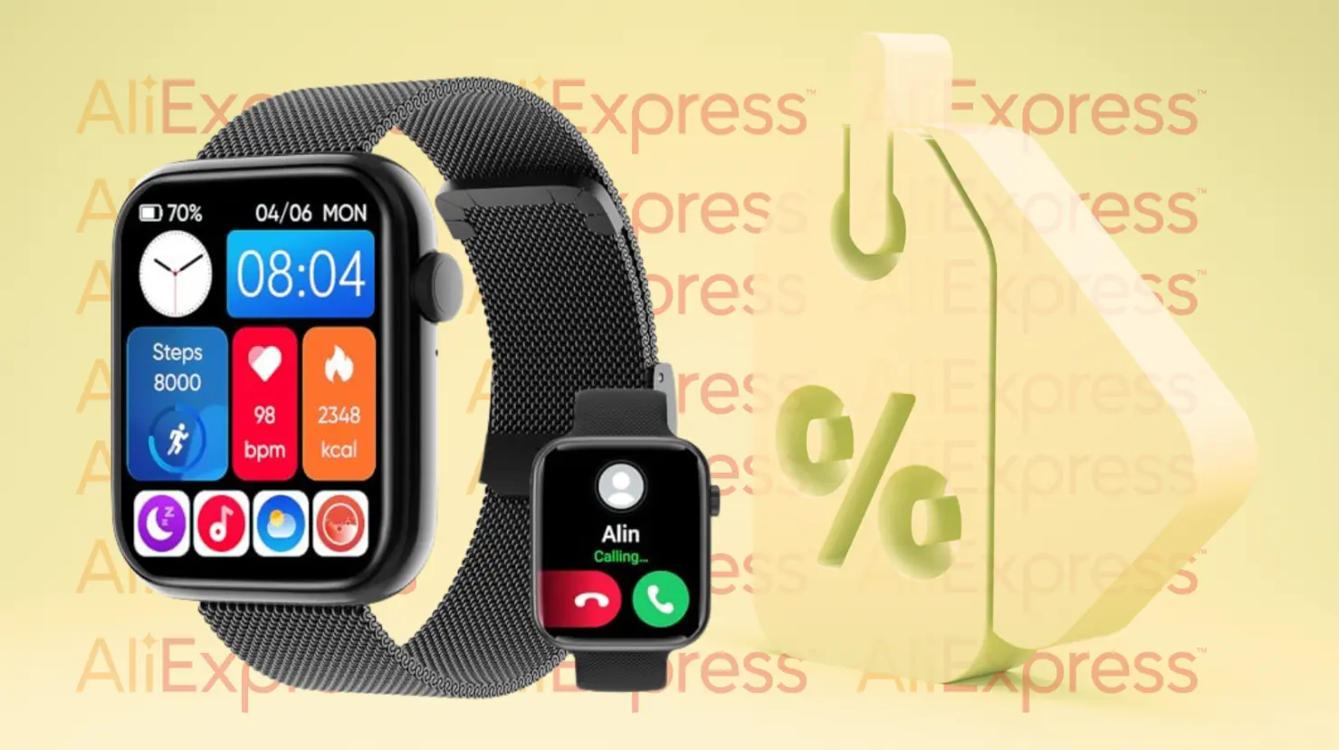 AliExpress tiene Smart Watch Android con el 89% de descuento. Foto: Canva | AliExpress.