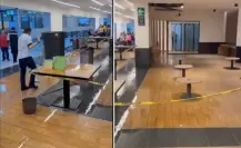 Tras fuertes lluvias en CDMX, colapsa techo en terminal 2 del AICM