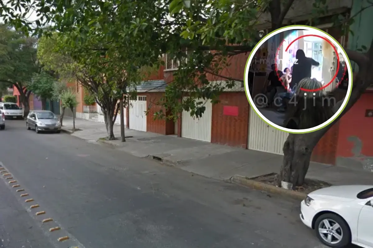 Colonia Romero Rubio en CDMX y asalto a estética. Foto: Google maps y captura del evento