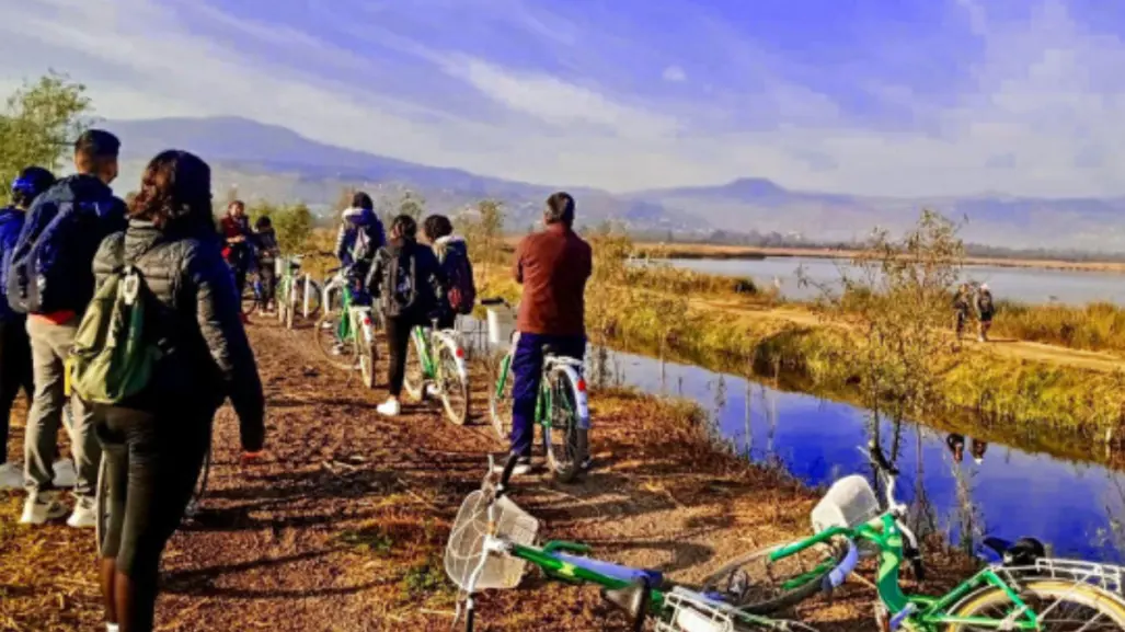 Ruta del ajolote: recorre en bicicleta la zona chinampera de Xochimilco