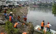 VIDEO | Basura tapa túnel en presa Los Cuartos de Naucalpan: retiran 700 toneladas y todavía falta