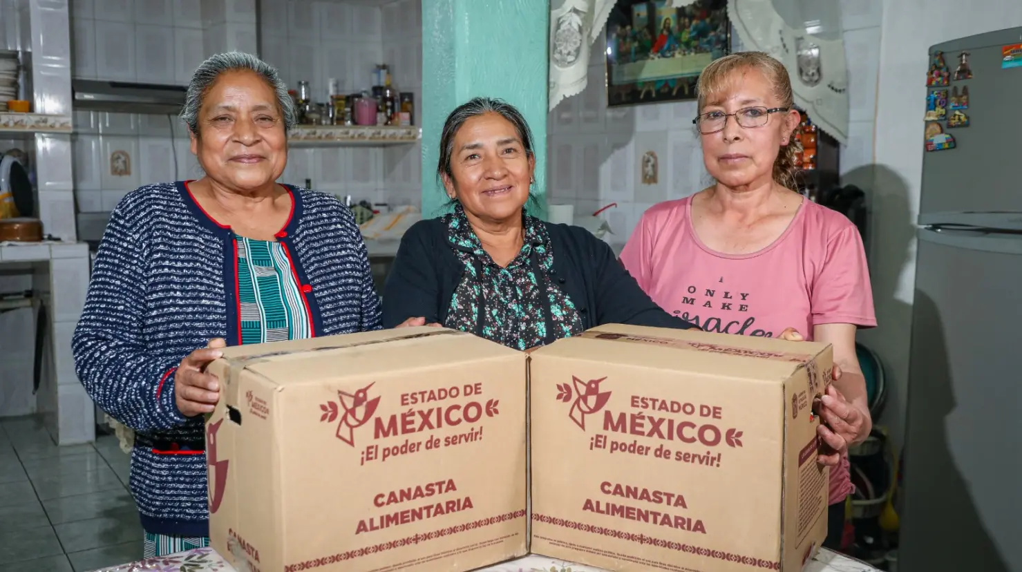 Alimentación para el Bienestar busca mejorar la calidad de vida de mujeres mexiquenses mediante apoyos alimentarios. Imagen: GEM