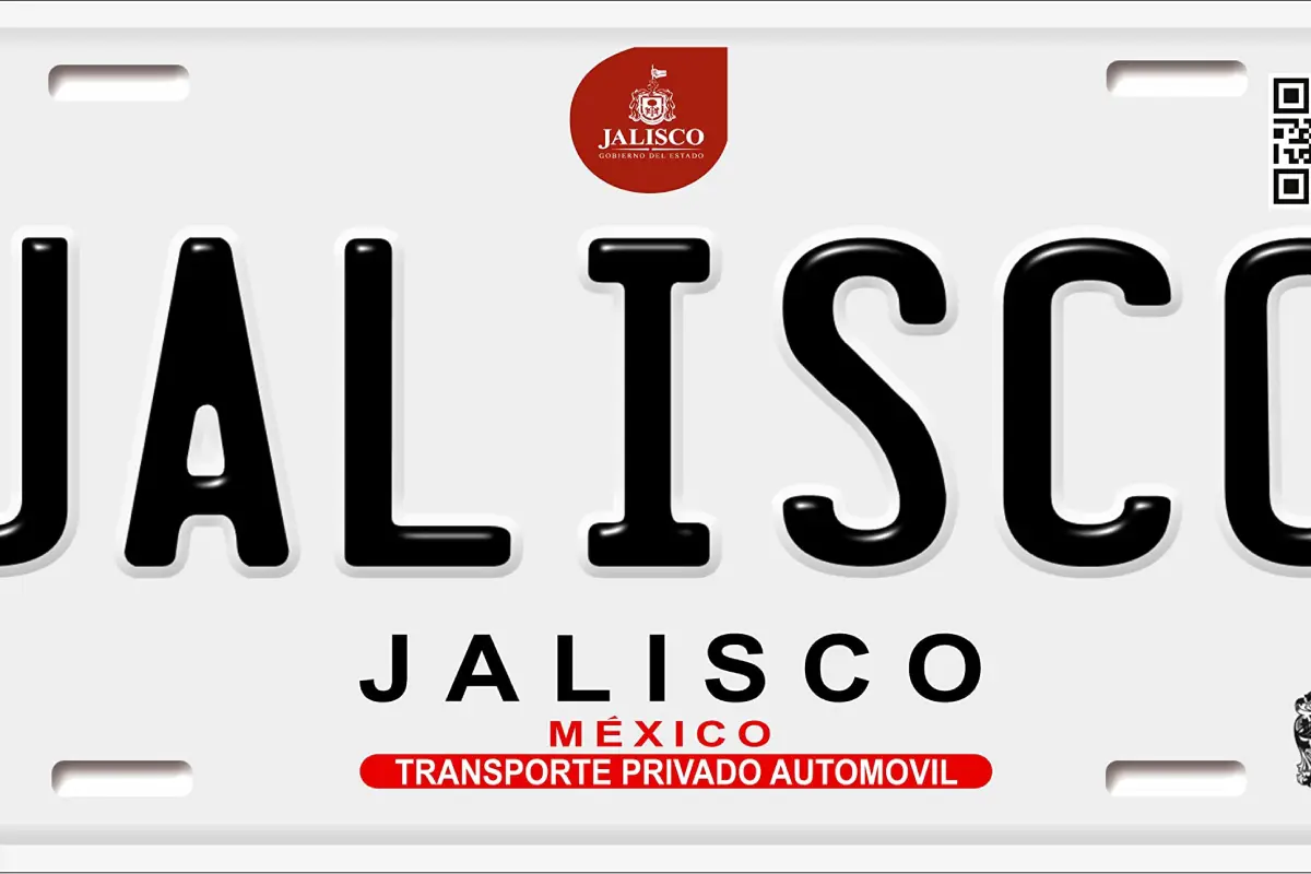 Placas vehiculares de Jalisco Foto: Amazon