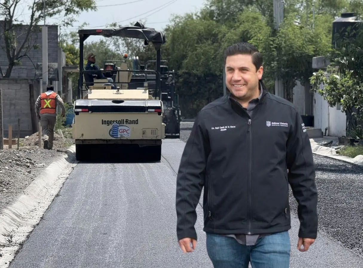 El alcalde de Salinas Victoria, Raúl Cantú aseguró que las obras de pavimentación son ahora una realidad para los ciudadanos. Foto: Facebook Raúl Cantú/Canva.