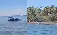 Patrulla de Loreto termina en el agua por un presunto descuido al estacionarse