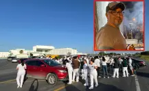 Empleados del IMSS en Reynosa cierran carretera para manifestarse por desaparición de enfermero