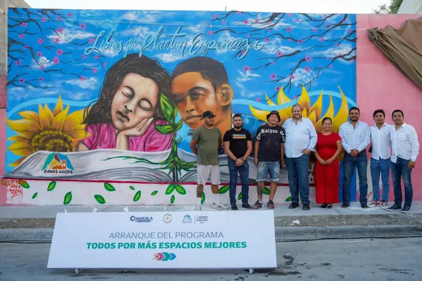 Arrancan murales artísticos en Ramos Arizpe / Foto: Tomás Gutíerrez