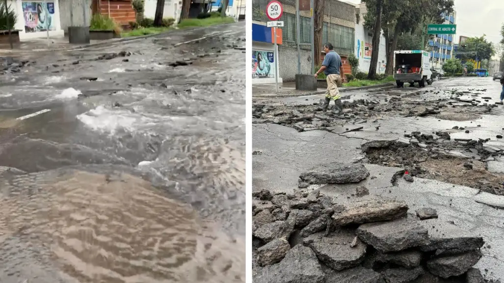 Mega fuga de agua en la Benito Juárez preocupa a vecinos de CDMX que temen cortes prolongados