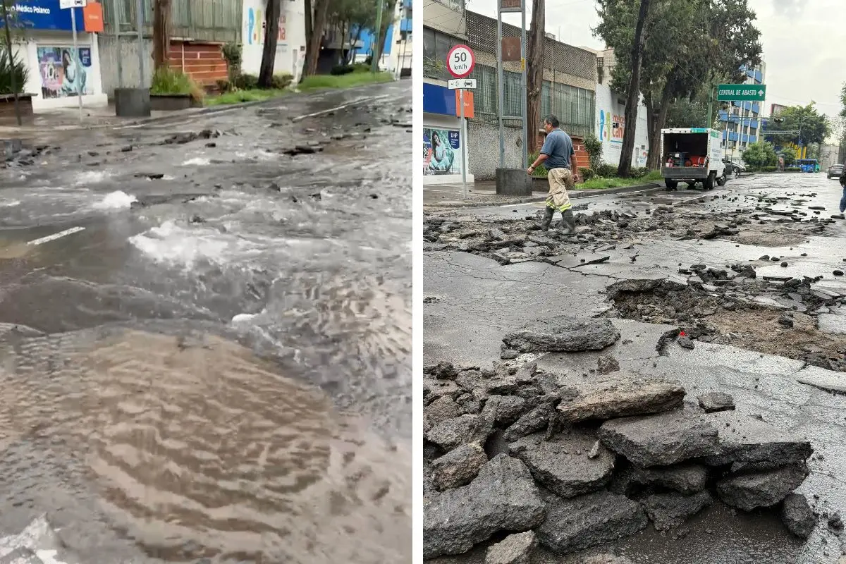 Mega fuga de agua en Benito Juárez Foto: Ramón Ramírez | Canva