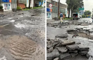 Mega fuga de agua en la Benito Juárez preocupa a vecinos de CDMX que temen cortes prolongados