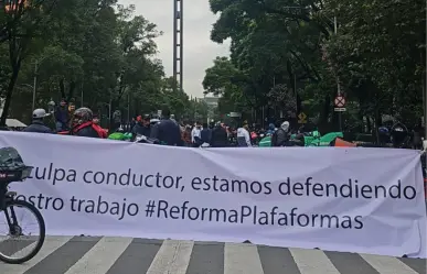 Trabajadores por aplicación protestan en Paseo de la Reforma CDMX; esto es lo que exigen