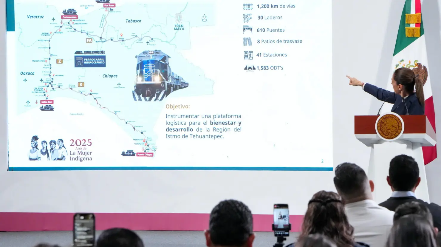 Claudia Sheinbaum destaca al Corredor Interoceánico como motor del desarrollo nacional. Foto: Gobierno de México
