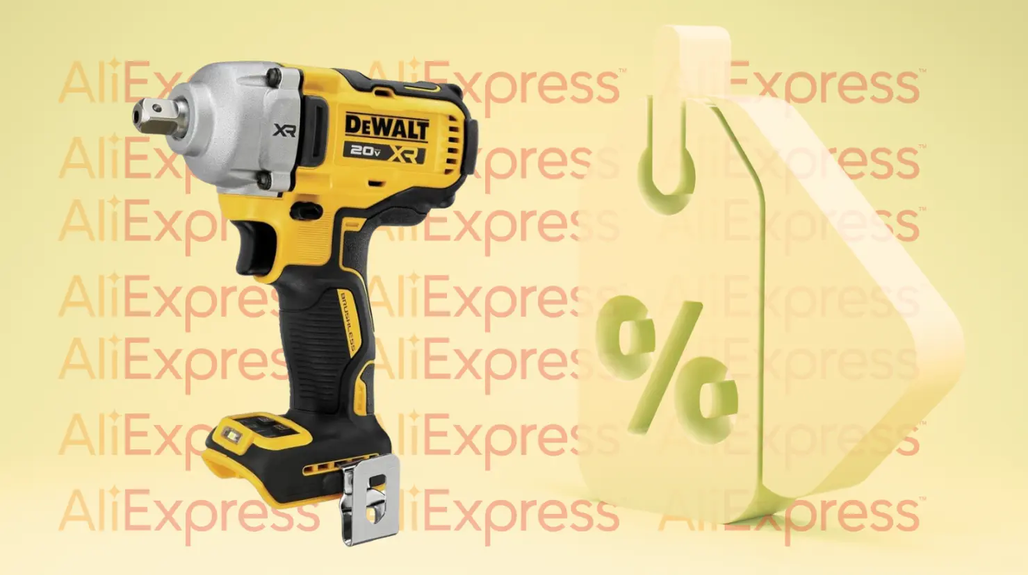 AliExpress remata esta llave de impacto inalámbrica con más de la mitad de descuento. Foto: Canva | AliExpress.