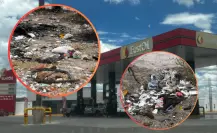 Parte trasera de gasolinera es usada como tiradero clandestino de basura en Durango