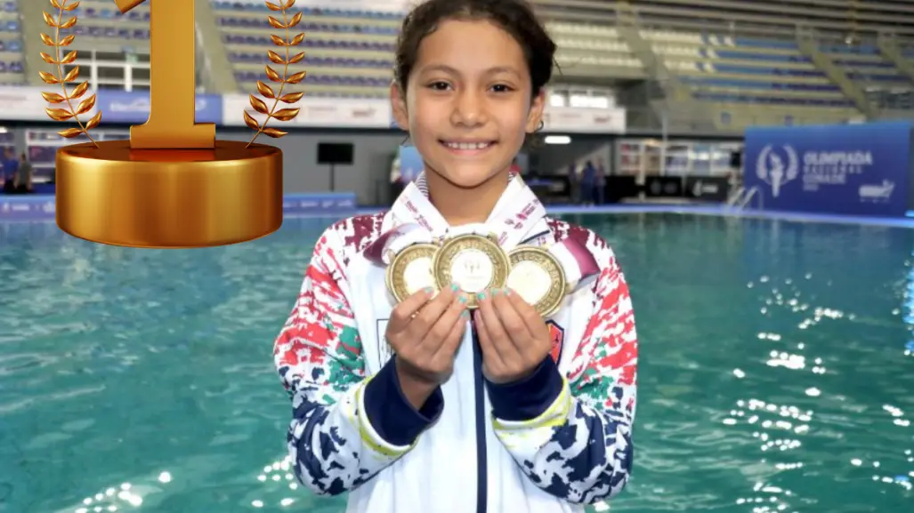 Clavadista sudcaliforniana gana 3 oros en la Olimpiada Nacional 2025