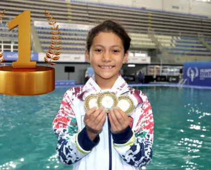 Clavadista sudcaliforniana gana 3 oros en la Olimpiada Nacional 2025