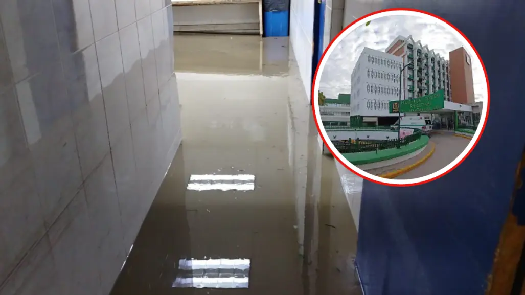 Hospital IMSS en Tamaulipas se inunda y colapsa sin respuesta del delegado